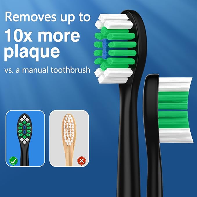 Lanveda Replacement Toothbrush Heads Compatible with Philips Sonicare Replacement Heads, Replacement Brush Head Compatible with Phillips Sonicare 4100 5100 5300 6100 Electric Toothbrush, 12 Pack