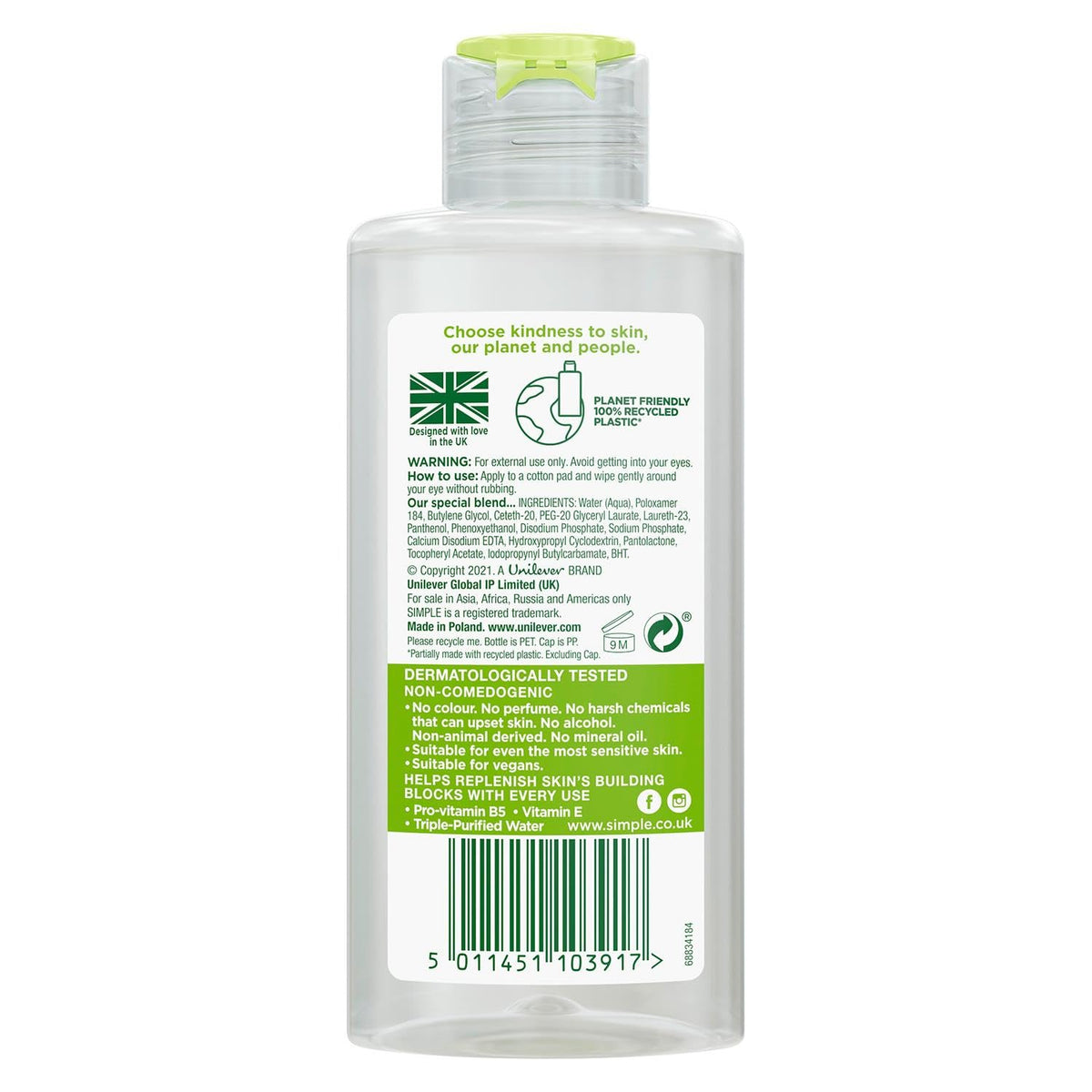 Simple Kind To Eyes Eye Make Up Remover 125 ml