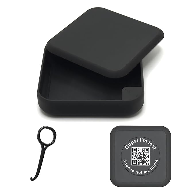 Kasse Invisalign Case by nCase | Aligner & Retainer Case with QR Code Recovery | Magnetic Twist Open | 3D Printed in the USA | Secure Travel Design | Includes Invisalign Remover Tool | Matte Black