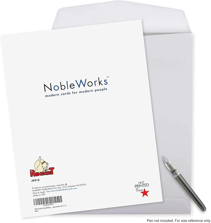 NobleWorks - 1 Big Humorous Happy Birthday Appreciation Card 8.5 x 11 Inch with Envelope, Jumbo Greeting a Funny Cell Phone Congratulations for Grandma and Old Ladies - Incorrect Password J9912