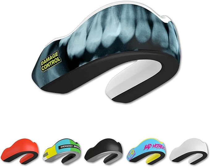 DAMAGE CONTROL Extreme Impact Mouth Guard – Sports Mouthguard for Boxing, MMA, BJJ, Hockey, Rugby, Lacrosse, & More – Mouthpiece for Teeth & Jaw Protection, for Youth & Adults (Youth, X-Ray)