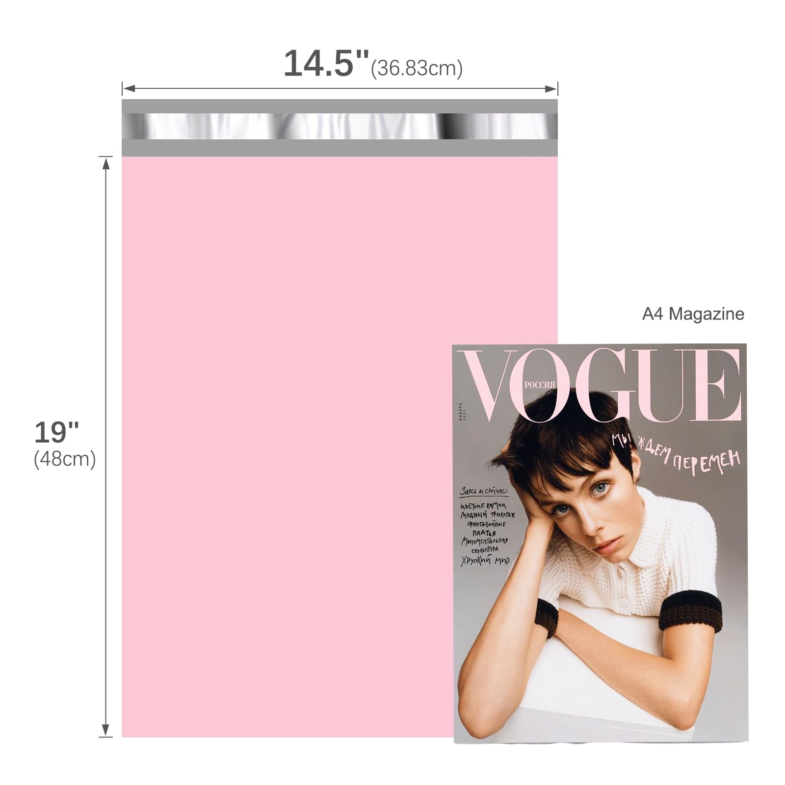 Fuxury 70000 Pcs 14.5X19" Poly Mailers Envelopes Shipping Bags for Clothing,Strong Adhesive Packaging Bag for Small Business Suppliers, Self Seal Mailing Poly Bags,Pink