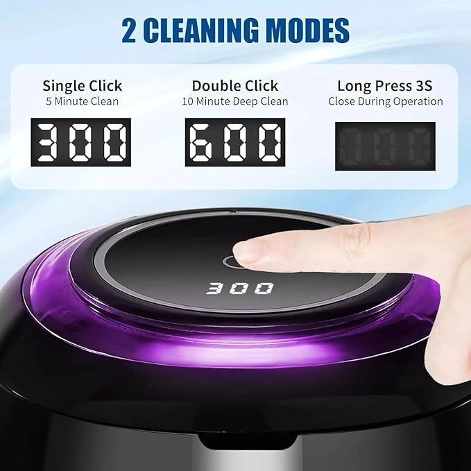 Ultrasonic UV Denture Cleaning Case, Upgraded Ultrasonic Retainer Cleaner Machine, Retainer Cleaner Machine for Night Guards, Braces, Aligner, Toothbrush, Jewelry and More (White)