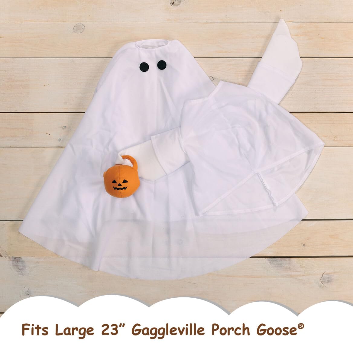 GAGGLEVILLE Ghost Goose Outfit, Fits Large 23" H Statue