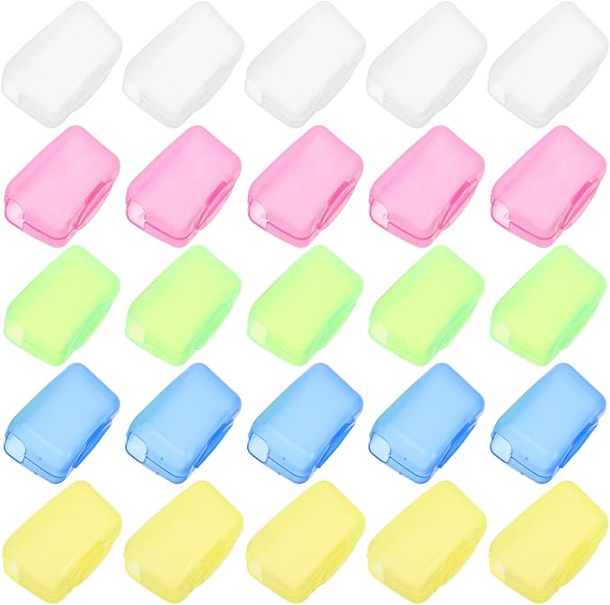 SOIMISS 50pcs Toothbrush Cover: Portable Holder Container - Toothbrush Case - Universal Cap For Protection