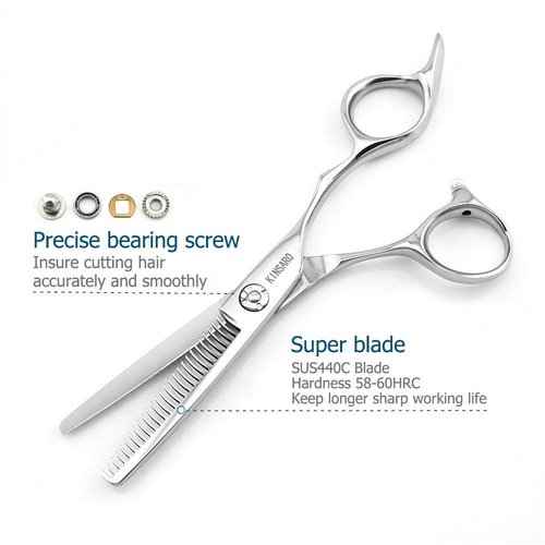 6 INCH Hair cutting shears and 5.75 INCH hair thinning scissors professional barber scissors 440C Kinsaro