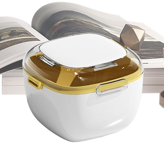 Denture Bath Case - Double Layer Retainer Container for Denture Cleaning Cup | Portable Mouth Guard Case for Dentures Jewelry Small Items, Travel Friendly Storage with Secure Lid, Easy to Carry