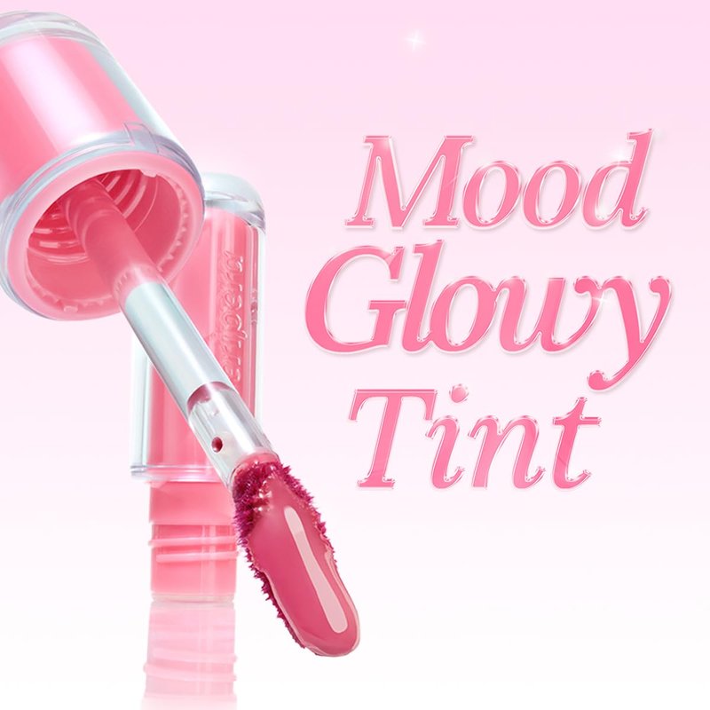 Peripera Mood Glowy Tint | Watery Glow Finish, Buildable Fresh Color, Long-Lasting Stain | Lightweight & Non-Sticky | K-Beauty Lip Tint, Safe for Sensitive Lips (14 ROSY WISH)