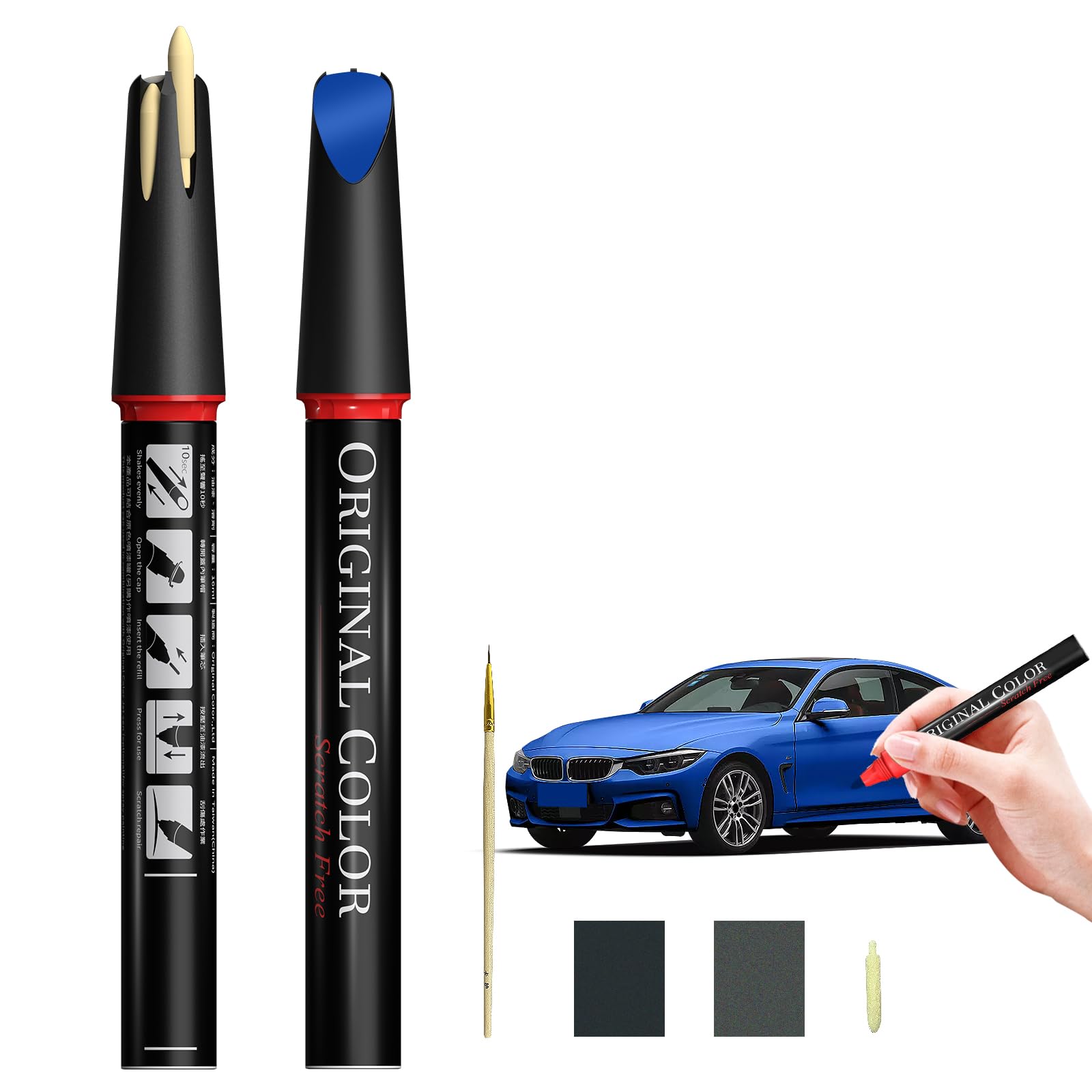 Carhoo 317 Orient Blue Touch Up Paint Suitable For Bmw, Genuine Custom Color Absoulutely Without Color Differences (16Ml)