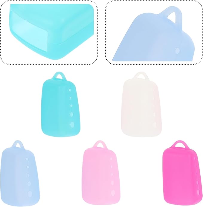 Silicone Toothbrush Covers Travel Toothbrush Caps 10Pcs Set Portable Brush Cover Protective Holder for Travel Business Camping Use