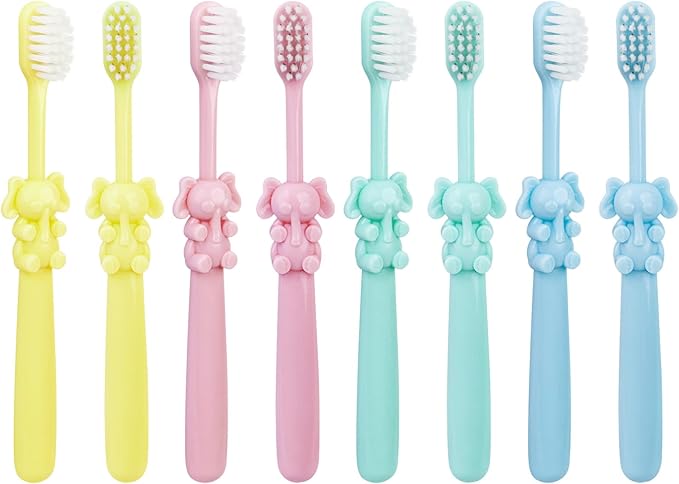 200 pcs Disposable Kids Toothbrushes Bulk Individually Wrapped Toothbrushes,Kids Toothbrush for Age 2+ Toddler Children Toothbrush Set Soft Bristles Boys Girls