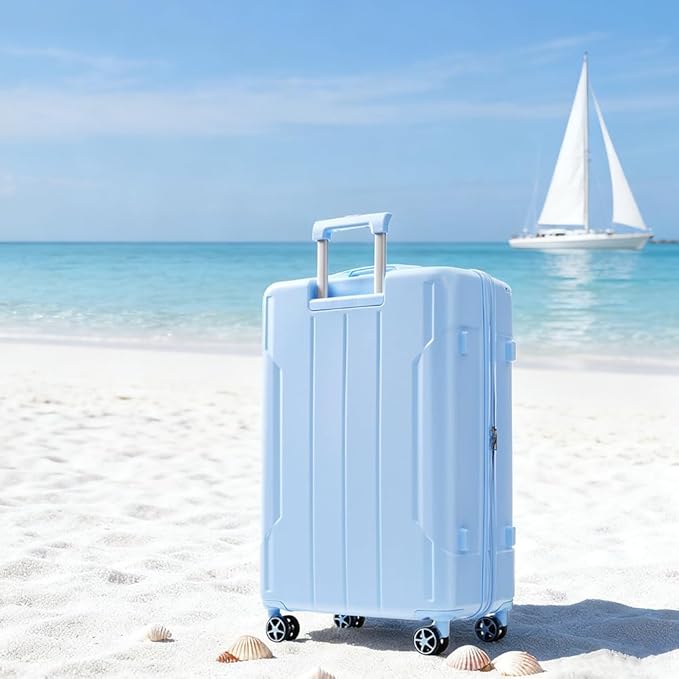 Merax 24 Inch Expandable Checked Luggage, Hardshell ABS Medium Suitcase with Spinner Wheels, TSA Lock, Lightweight Travel Suitcase for Long Trips and Vacations
