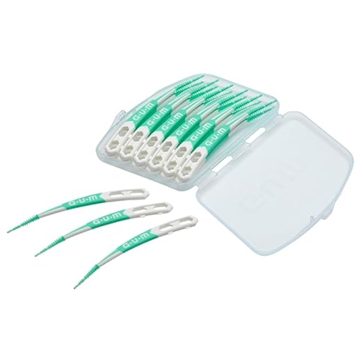 GUM Soft-Picks Advanced, Easy to Use Dental Picks for Teeth Cleaning and Gum Health, Disposable Interdental Brushes with Convenient Carry Case, Dentist Recommended Dental Picks, 90ct (4pk)