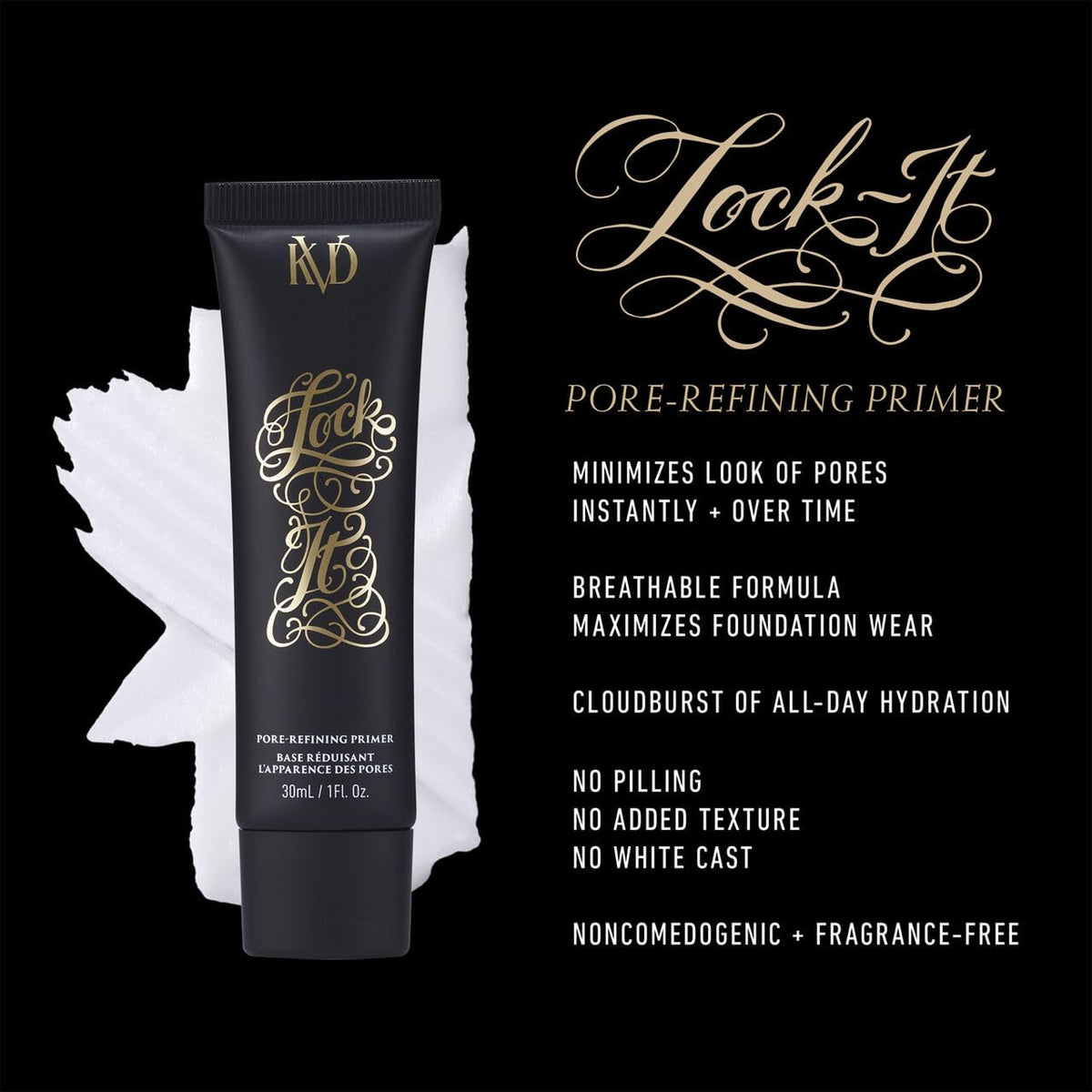 KVD Beauty Lock-It Vegan Pore-Refining Hydrating Primer with Rice Water