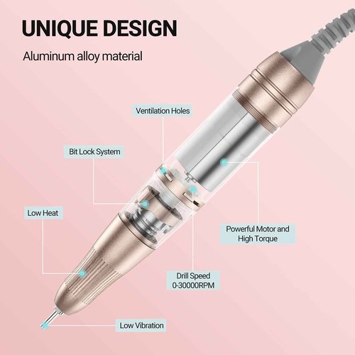 MelodySusie Professional 2 in 1 Nail Drill with Nail Lamp with MelodySusie Nail Drill Holder