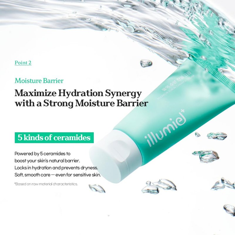 illumiel Aqua Hydrating Moisturizer for Long-lasting Skin Moisture Barrier with Xylitylglucoside & Kakadu Plum Extract Exosome [Vegan & Korean Skincare] - 1.69 fl. oz.