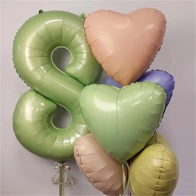 18th Birthday Balloons Sage Green for Girls, 40 Inch Giant Olive Green Foil Number 18 Balloons Kit, Digit 1 & 8 Helium Balloons for Boys Women Men 18th Anniversary Jungle Safari Party Decorations