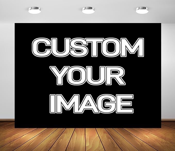 BELECO 12x8ft Fabric Custom Backdrop with Picture Logo Text Customize Your Design Personalized Background Customized Backdrop Banner for Party Decor Birthday Wedding Festival Photoshoot Home Decor