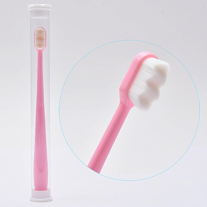 4Pieces Soft Bristle Toothbrushes for Family Use Feature Waved Designs for Enhancing Sensitive Teeth Soft Bristle Toothbrush