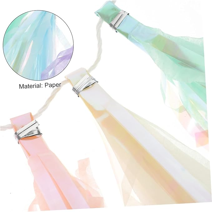 2Pcs Hanging Tassel Garland Banners for Christmas Showers Birthdays and Eye Catching Backdrop for Walls Tables and Windows