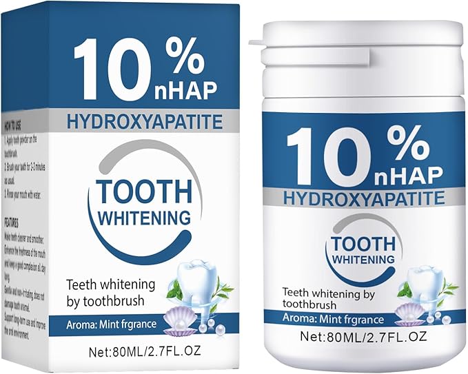 Microcrystalline Hydroxyapatite Powder, 10% Hydroxyapatite Tooth Powder Hydroxyapatites Toothpaste Powders, 80G