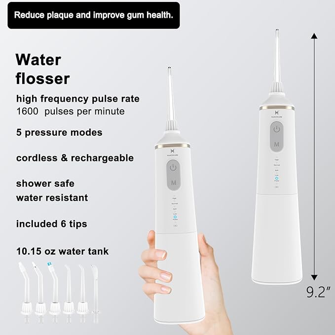 Upgraded Model Water flosser and Electric Toothbrush Combo-5 Brushing & Flossing Mode-Game-Changer for Your Oral Care Routine.2-in-1 Oral Clean Kit-for Teeth Cleaning and Gum Health(White)
