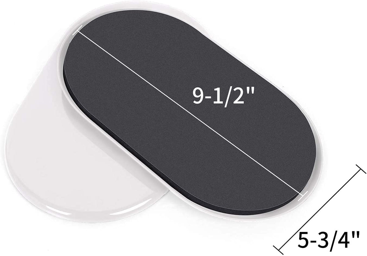 Reusable Large Furniture Movers Sliders for Carpet and Hardwood Floors-8 Pack 9-1/2" Oval Moving Pads Protector for Heavy Duty Sofa Bed Table Desk,Quickly and Easily Move Any Item, Beige