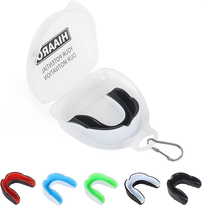 6 Pack Sports Mouthguard, Kids & Youth Mouth Guard with Case for Boxing, MMA, Hockey, Soccer, Basketball, Size S