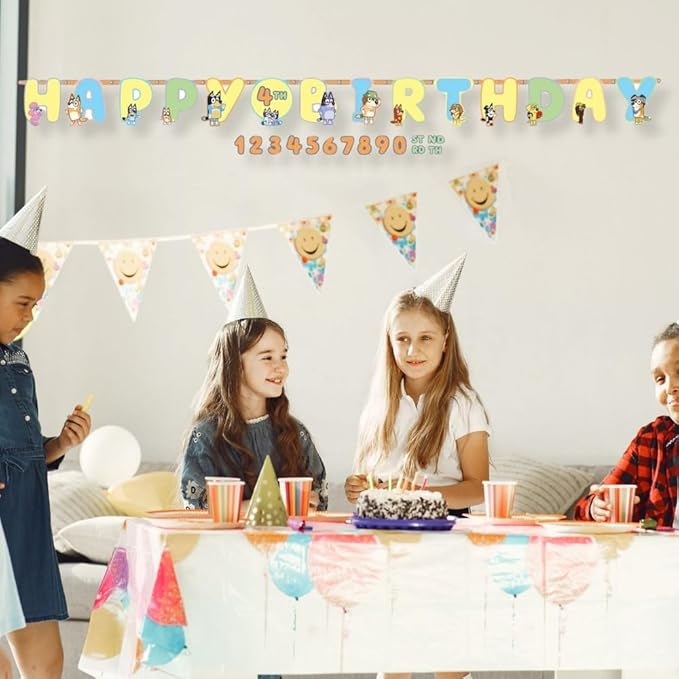 Bluey Multicolor Jumbo Add An Age Paper Letter Banner - 10" x 10.5' (Pack Of 1) - Perfect For Birthday Parties & Celebrations