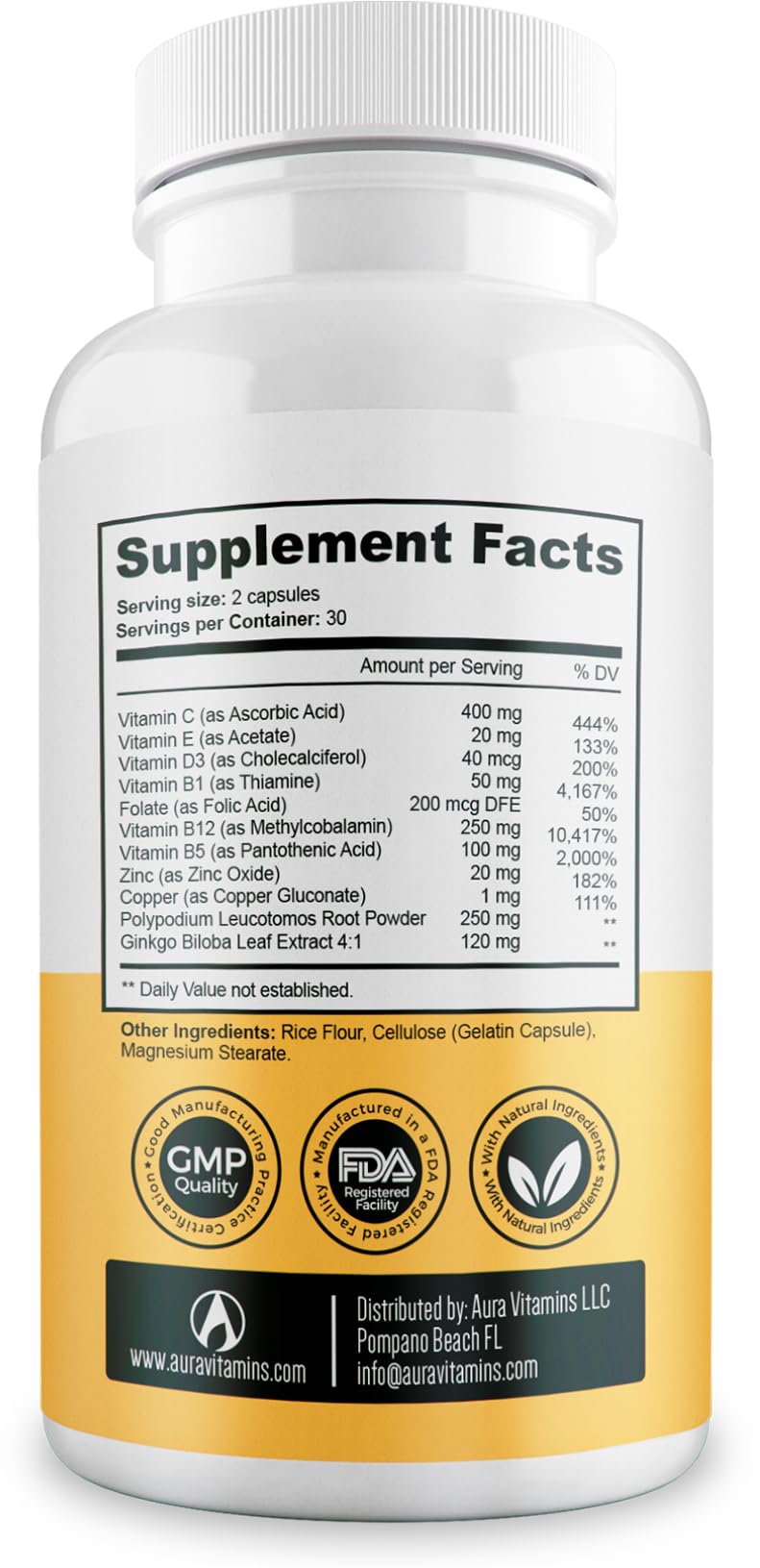 Dermawonder Vitiligo Capsules (60 Count) Effective Vitiligo Supplement, Reduce White Spots & Improve Skin Pigmentation Support, for All Skin & Reduce White Spots on Skin and Tinted Skin