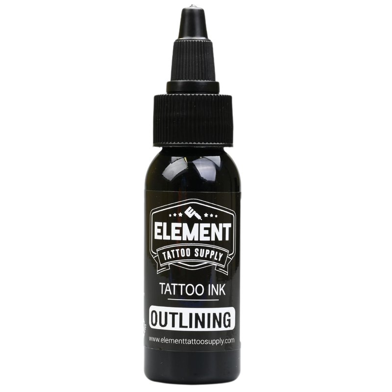 Element Tattoo Supply Tattoo Ink Set Black White Professional Solid Color for Human Skin Tattooing, Outlines, Shading, Blending, Mixing Color Supply for Artists 1oz Bottle