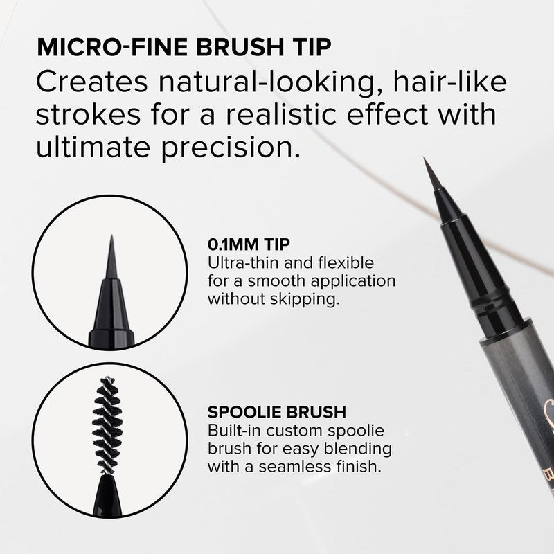 Anastasia Beverly Hills Microstroke Brow Pen - Waterproof Long-Wear Liquid Brow Definer with Superfine Brush Tip for Full-Looking Brows - Chocolate