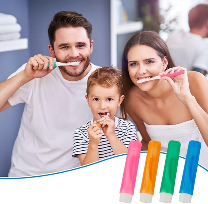 Travel Toothbrush 4PCS Travel Toothbrush Set Mini Toothbrushes Portable Travels Size Toothbrushes Folding Traveling Tooth Brush with Case Small Tooth Brush Individually Wrapped for Home Camping Hiking