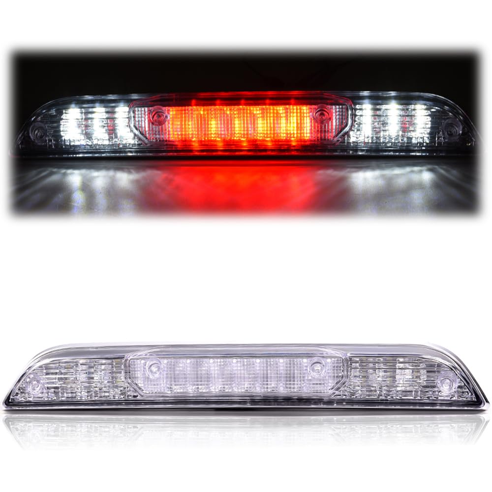 G-PLUS Third LED Brake Lights Compatible with Ford F150 2015-2019 3rd Cargo Lamp Center High Mount Tail Light (Chrome Housing Cl