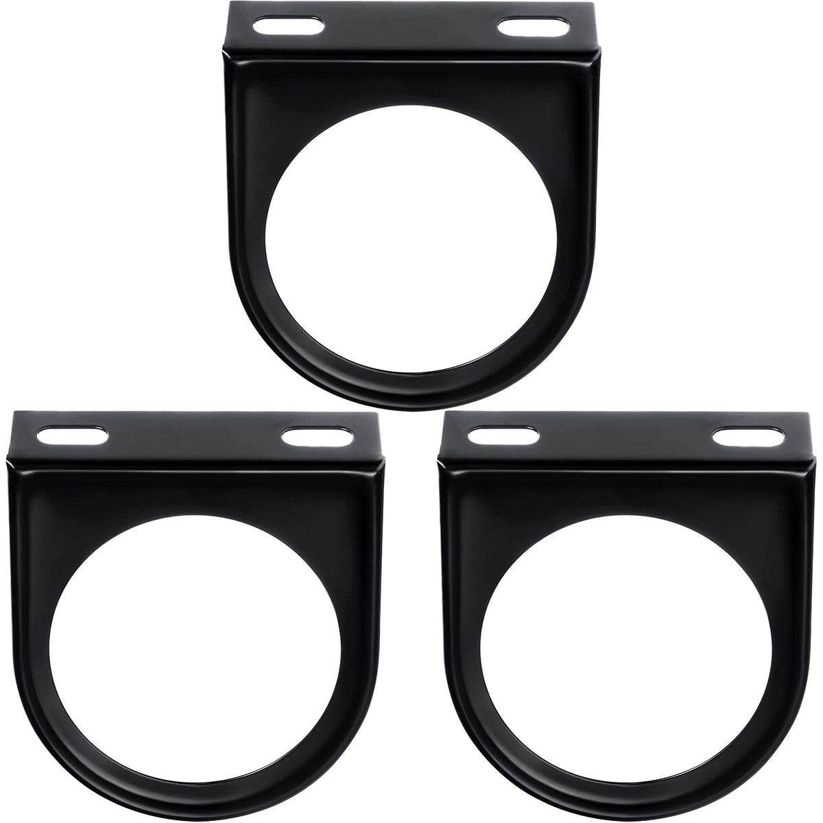 Frienda 3 Pieces 2 Inch Single Gauge Mounting Panel Black Single Gauge Mounting Bracket Pod Single Hole Meter Gauge Pillar Mount