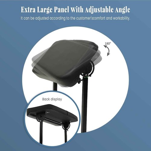 Maeklon Tattoo Arm Rest Stand, 26.4-37.4 inch Height Adjustable Portable Armrest, 180° Rotating Tattoo Armrest Stand with Non-Slip Base, for Tattoo Studios & Salons
