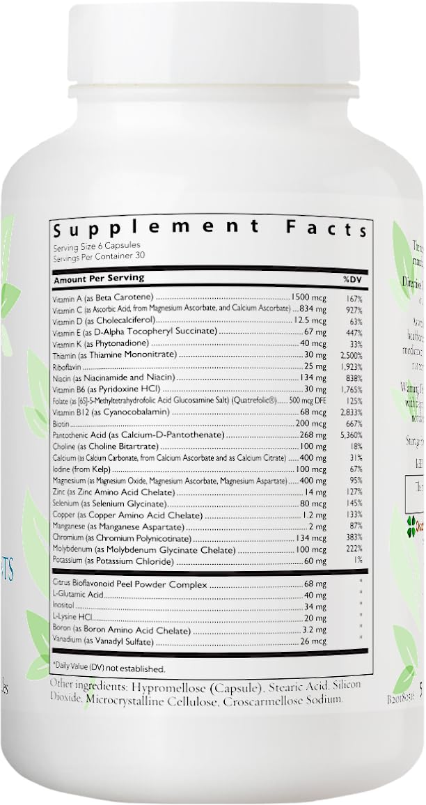 Women's Health Network Essential Nutrients, Methylated Multivitamin for Women with Quatrefolic 5-MTHF, Essential Vitamins for Women, 180 Capsules