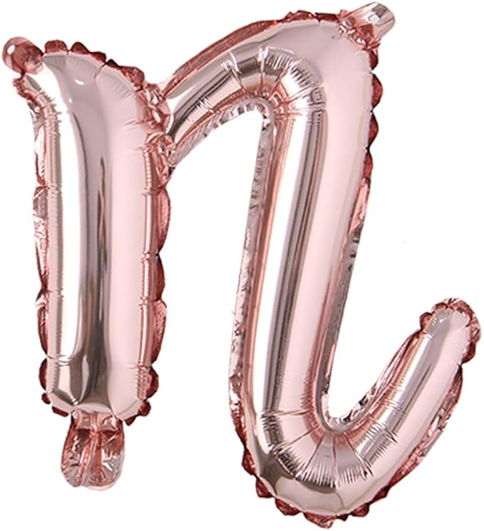 18 Inch Rose Gold Happy Birthday Balloons - Lowercase Letters Handwriting Style Balloons for Birthday Party Decoration