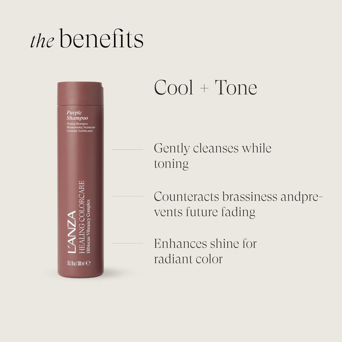 L'ANZA Healing ColorCare Silver Brightening Shampoo, for Silver, Gray, White, Blonde & Highlighted Hair, Boosts Shine and Brightness while Healing, Controls Unwanted Warm Tones (10.1 Fl Oz)