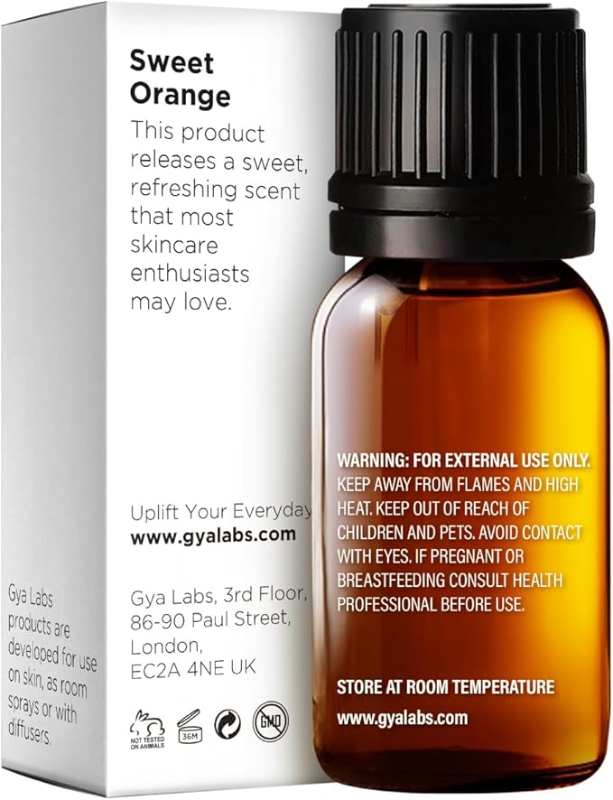 Gya Labs Orange Essential Oil - 0.34 Fl Oz - for Hair, Skin, Diffuser, Aromatherapy & DIY Candle Making Scent