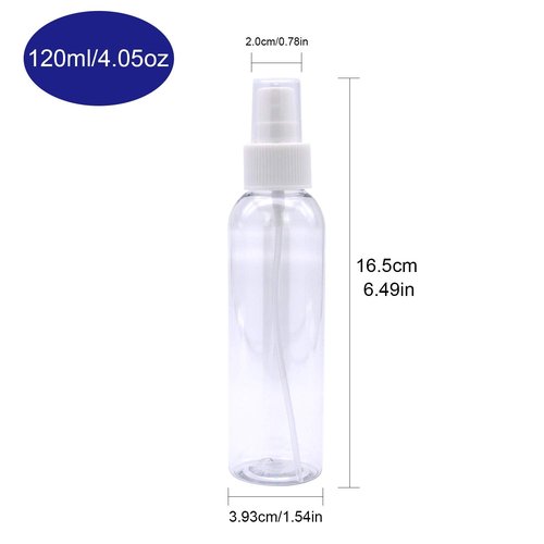 TRENDBOX 4oz Travel Size Spray Bottles, 80 Pack Fine Mist Small Empty Plastic Spray Bottle, Leak Proof BPA-Free Travel Essentials Cosmetic Containers