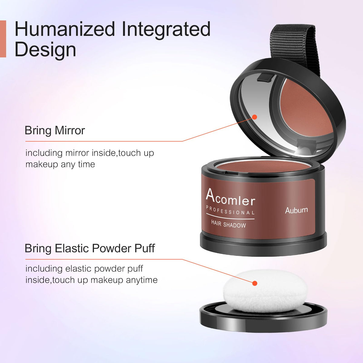 Acomler Root Cover Up Hairline Shadow Powder, Dark Brown, Instantly Cover Thinning Hair, Grey Hair Coverage for Women Men with Eyebrows, Beard Line, Bald Spots (Light Blonde)