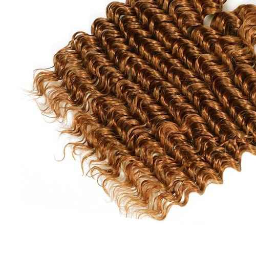Condescension Human Hair Bundles 18 20 22 Inch Blonde Light Brown Deep Wave Bundles Human Hair Unprocessed Brazilian Virgin Quick Weave Hair for Black Women
