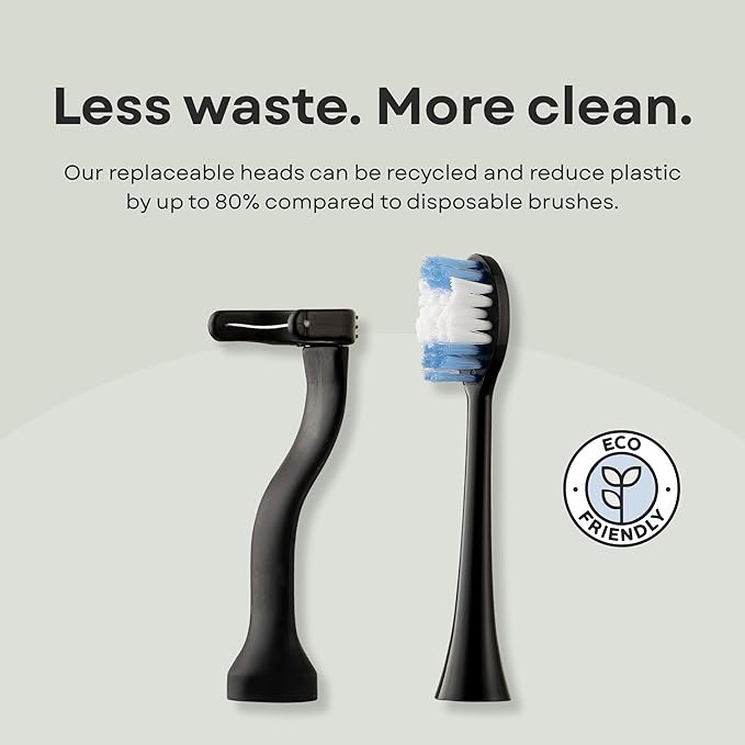Electric Toothbrush and Flosser Combo Kit | Deep Clean Rechargeable Toothbrush | Easy Gliding Dental Floss for Gentle Gum Care | Cordless Sonic Power | 6 Cleaning Modes | Black