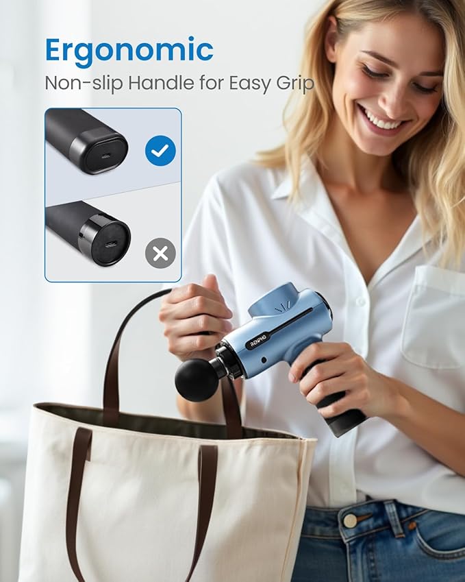 RENPHO Massage Gun Deep Tissue, Portable Percussion Massager for Back and Neck, Gifts for Men and Women, Handheld Device with Carry Case, Active