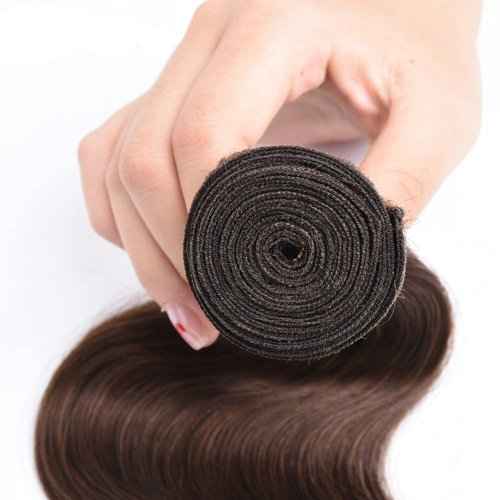 24 26 28 inch Brown Human Hair Bundles #4 Chocolate Brown Body Wave Bundles Double Weft #4 Body Wave Bundle