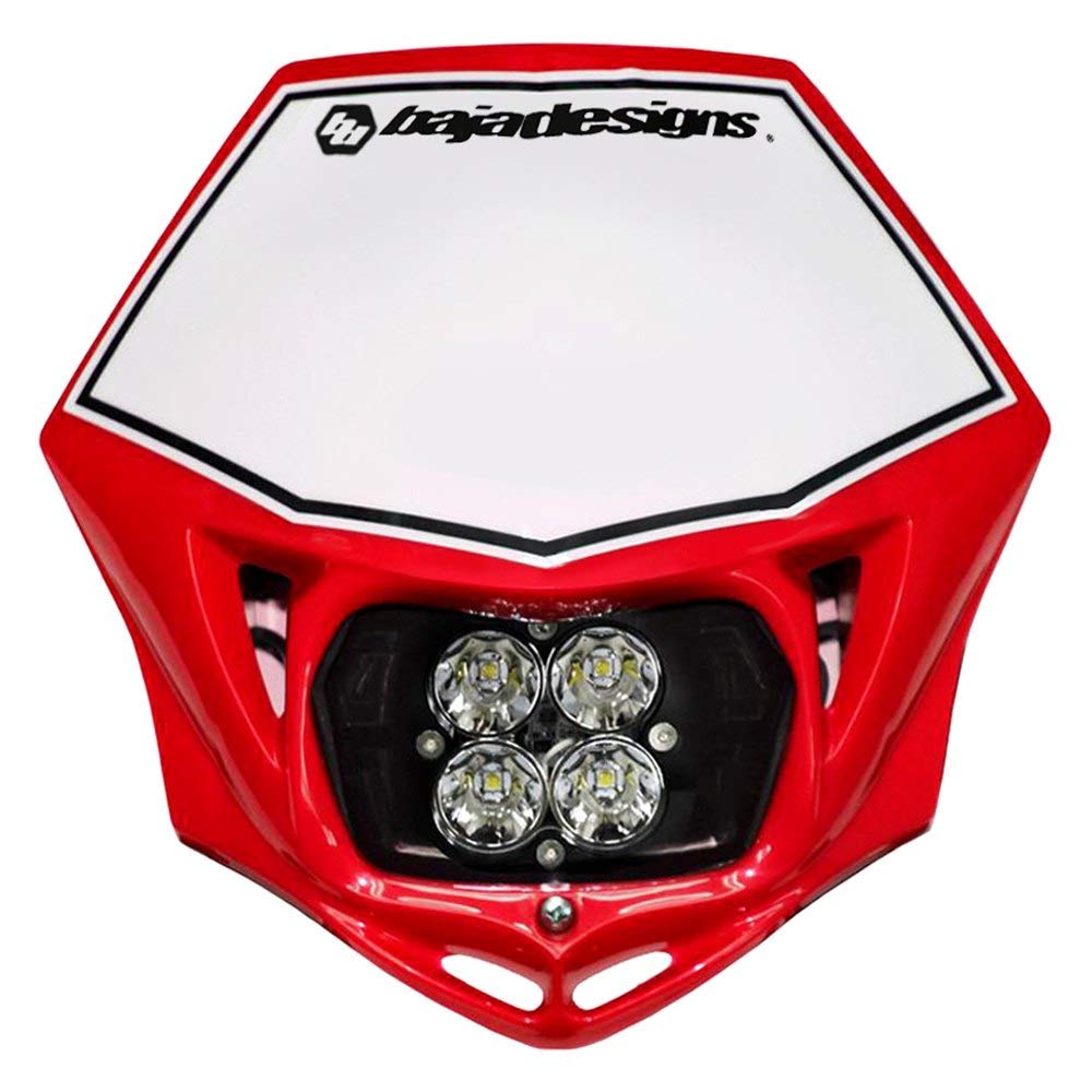 Baja Designs Motorcycle Squadron Sport (D/C) Headlight Kit with Red Shell