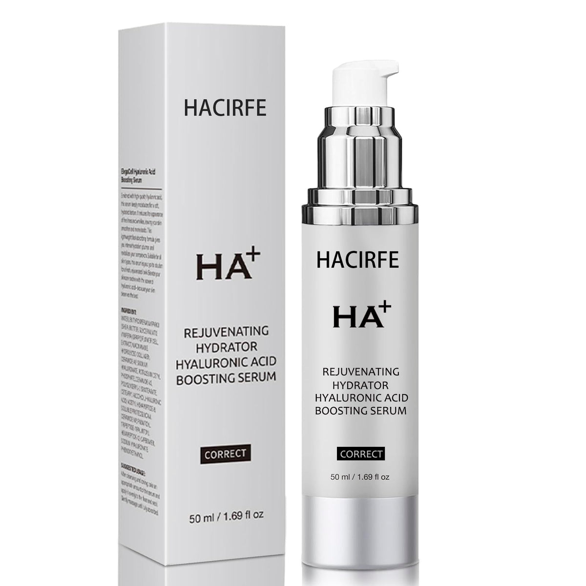 HACIRFE HA Rejuvenating Hydrator Hyaluronic Acid Serum for Face, Deep Hydrating Serum Made with Niacinamide and Ceramides