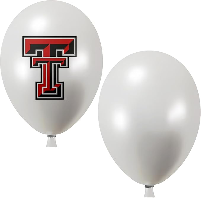 Texas Tech Red Raiders Balloons 10 Pack 11" Official Licensed Logos, Helium Quality Latex Balloons, Perfect for College Football Team Celebration, Decorated Front and Back by Westrick