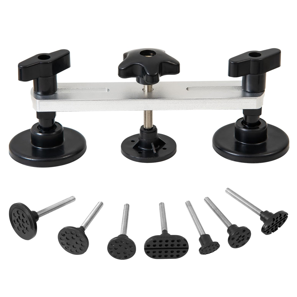 DIQDI Paintless Dent Repair Kit, Double Pole Bridge Dent Puller with 7 Bridge Tabs, Car Dent DIY Removal Tool for Auto Body, Ref